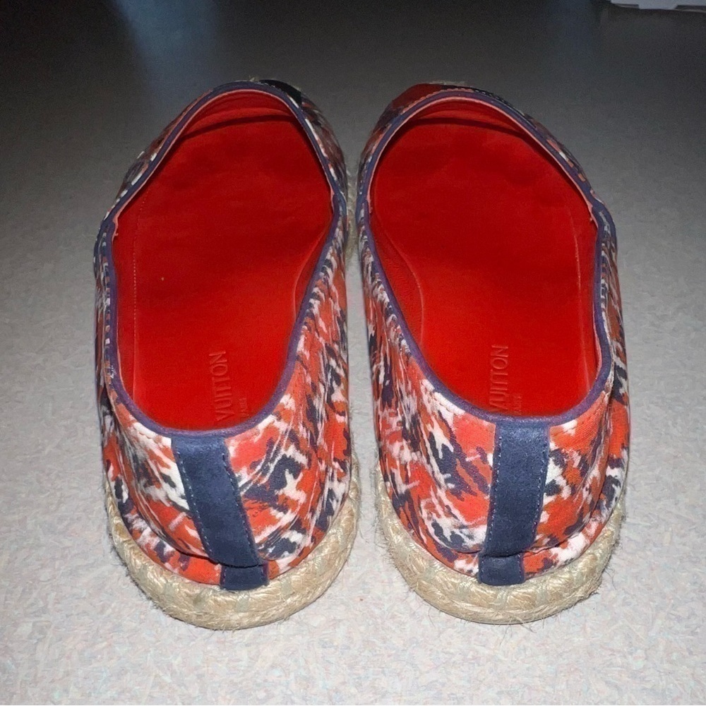 Louis Vuitton blue and red espadrille sandals. - Picture 2 of 12
